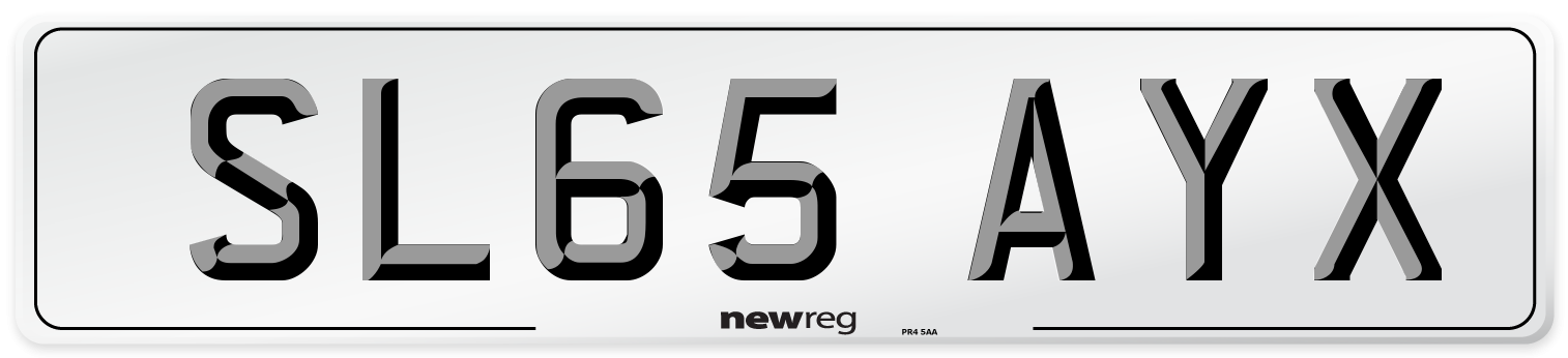SL65 AYX Number Plate from New Reg